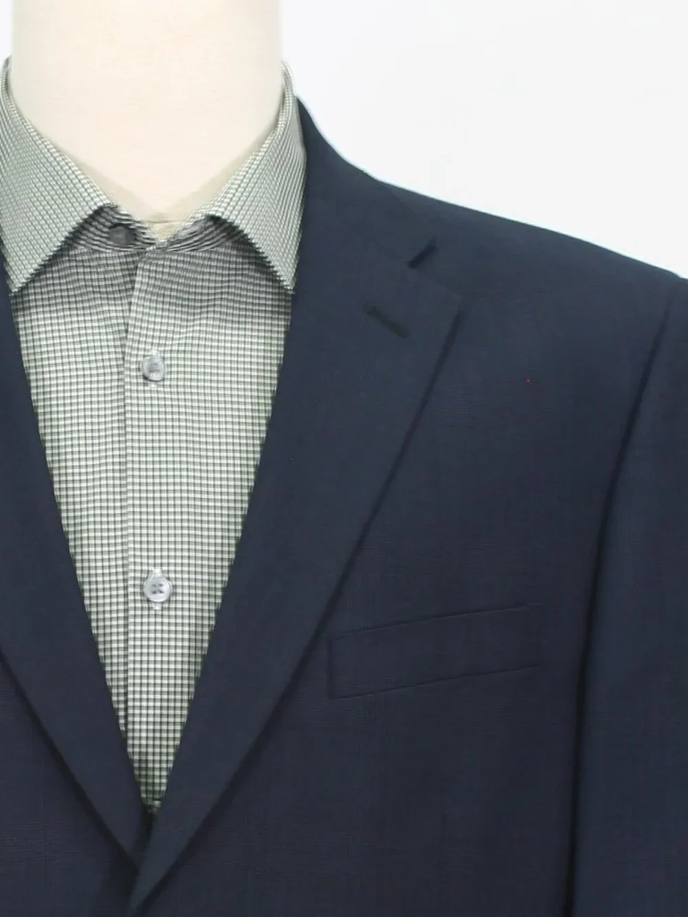 Jones New York 42S 35x28 Navy Full Suit 2-Button Check R962